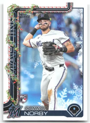 Connor Norby Rookie 2025 Topps Holiday Miami Marlins