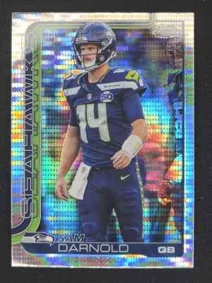 Sam Darnold 2025 Topps Chrome Pulsar Refractor Seattle Seahawks