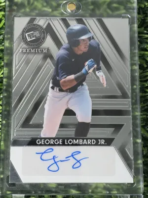 George Lombard Jr. RC 2024 Press Pass Autographs Silver #/199 New York Yankees