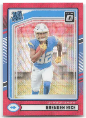 Brenden Rice Rookie 2024 Donruss Optic Rated Rookies Preview Red Wave