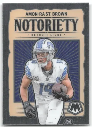 Amon-Ra St. Brown 2024 Panini Mosaic Notoriety Detroit Lions