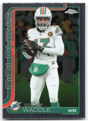 Jaylen Waddle 2025 Topps Chrome Miami Dolphins