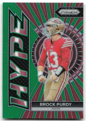 Brock Purdy 2023 Panini Prizm Hype Prizms Green San Francisco 49ers