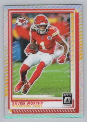 Xavier Worthy 2025 Donruss Optic Holo Kansas City Chiefs