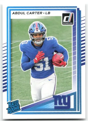 Abdul Carter Rookie 2025 Donruss New York Giants