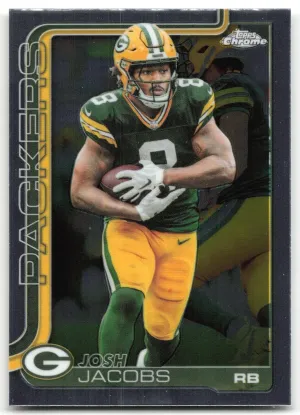 Josh Jacobs 2025 Topps Chrome Green Bay Packers