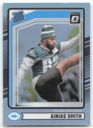 Ainias Smith Rookie 2024 Donruss Optic Rated Rookies Preview Holo Eagles