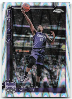 Malik Monk 2025-26 Topps Chrome Update RayWave Refractor Sacramento Kings