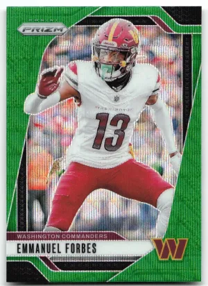 Emmanuel Forbes 2024 Panini Prizm Green Wave Washington Commanders
