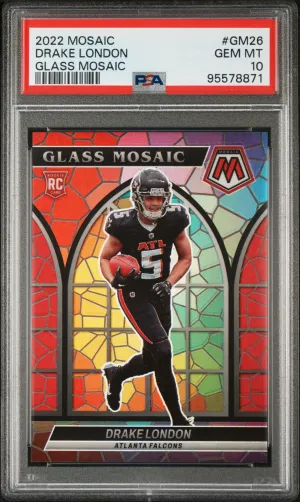2022 Panini Mosaic Glass Drake London RC #GM26 PSA 10