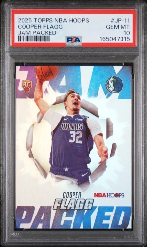 2025 Topps Nba Hoops | Jam Packed RC | Cooper Flagg PSA 10