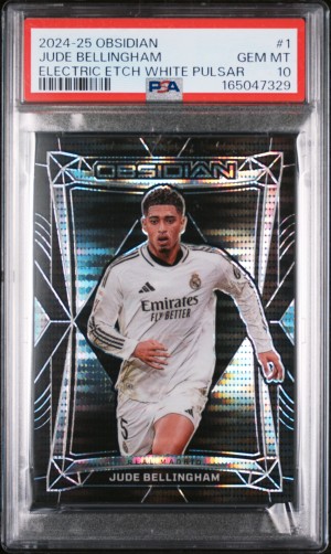 2024-25 Panini Obsidian Jude Bellingham Electric Etch White Pulsar PSA 10