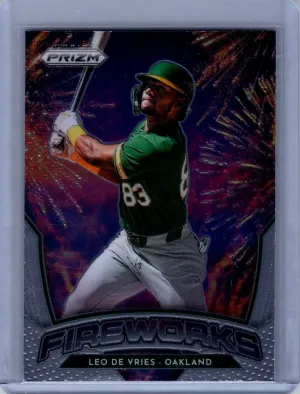 2026 Panini Prizm #8 Leo De Vries Fireworks