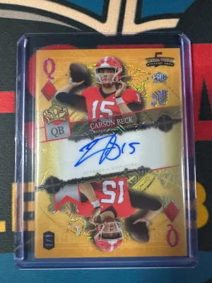 2024 Wild Card 5CDSD #SDPD-CBA Carson Beck Queen Mojo Diamond Orange #/1