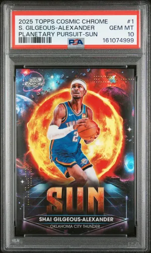 2025 Topps Cosmic Chrome Planetary Pursuit Sun Shai Gilgeous-Alexander #1 PSA 10