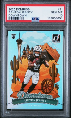 2025 Panini Donruss Downtown! Ashton Jeanty PSA 10