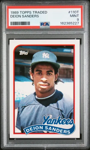 1989 Topps Traded Deion Sanders Yankees