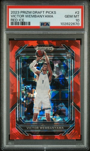 2023 Panini Prizm Draft Picks Victor Wembanyama Red Ice PSA 10