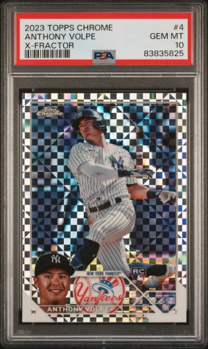 2023 Topps Chrome Anthony Volpe X-Fractor PSA 10