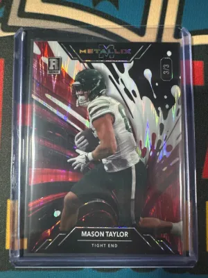 2025 Wild Card Metallix #WMP-MT Mason Taylor WildPaint Pulsar Red #/3