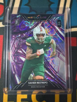 2025 Wild Card Metallix #WMG-XR Xavier Restrepo WildGlass Kaleido Purple #/8