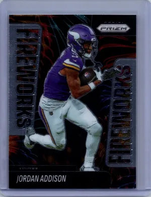 2025 Panini Prizm #8 Jordan Addison Fireworks