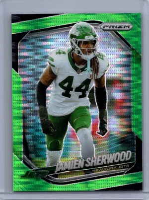 2025 Panini Prizm #221 Jamien Sherwood Neon Green Pulsar