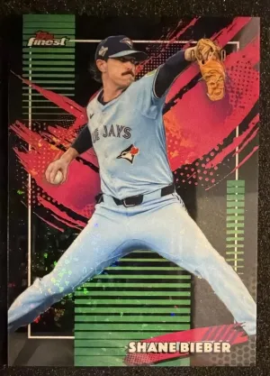 2026 Topps Finest Shane Bieber Rare Black Refractor /10 #265 Blue Jays