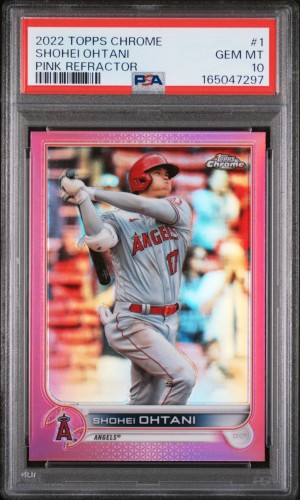 2022 Topps Chrome Shohei Ohtani Pink Refractor PSA 10