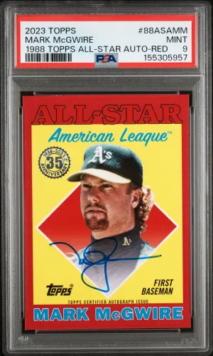 2023 Topps 1988 Topps All-Star Baseball Autographs Mark Mcgwire 1988 Topps All-Star Auto-Red