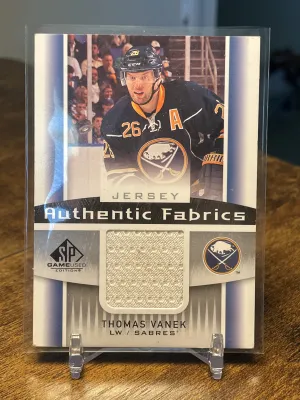 2013-14 Upper Deck SP Game Used Authentic Fabrics THOMAS VANEK #AF-TV EX