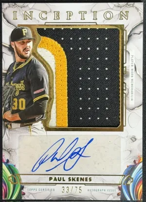2025 Topps Inception Paul Skenes Auto Patch /75 #IAJP-PS