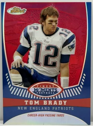 2008 Topps Finest #TR10 Tom Brady Finest Moments Red Refractor /149
