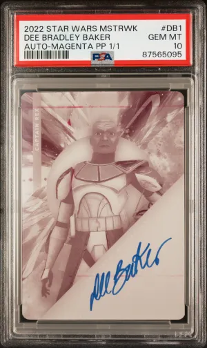 2022 Topps Star Wars Masterwork Autographs Dee Bradley Baker Auto-Magenta Pp 1/1
