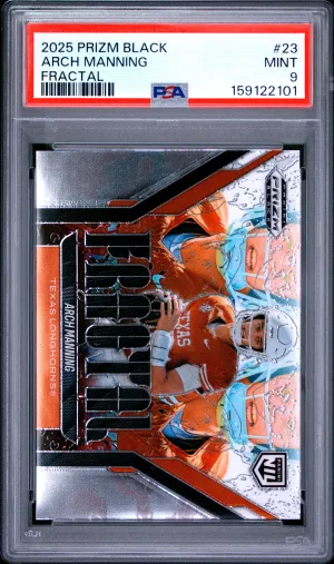2025 Panini Prizm Black Fractal Arch Manning