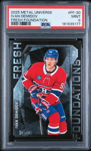 2025-26 Skybox Metal Universe Ivan Demidov Fresh Foundation PSA 9