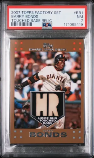 2007 Topps Factory Set Barry Bonds Barry Bonds Touched Base Relic PSA 7 #BB1