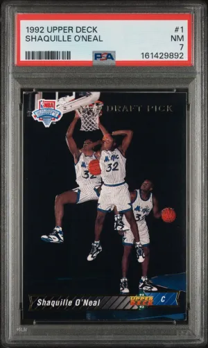 1992 Upper Deck Shaquille O'neal PSA 7 #1