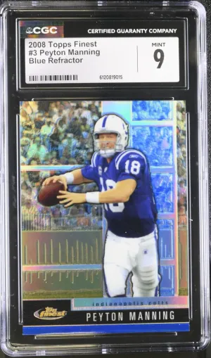 2008 Finest Peyton Manning #3 CGC 9