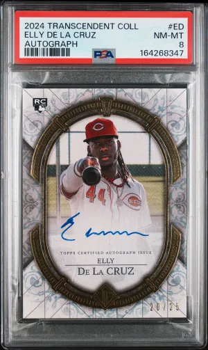 2024 Topps Transcendent Collection Transcendent Collection Autographs Elly De La Cruz PSA 8