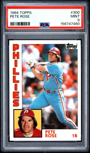1984 Topps #300 Pete Rose PSA 9