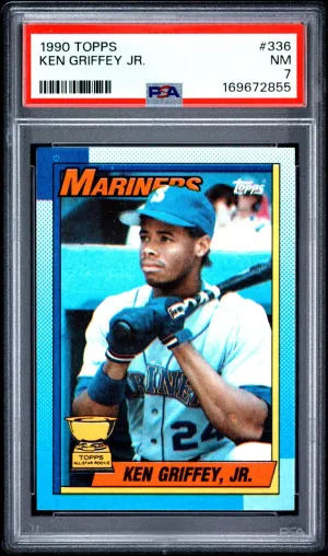 1990 Topps #336 Ken Griffey Jr. RC PSA 7