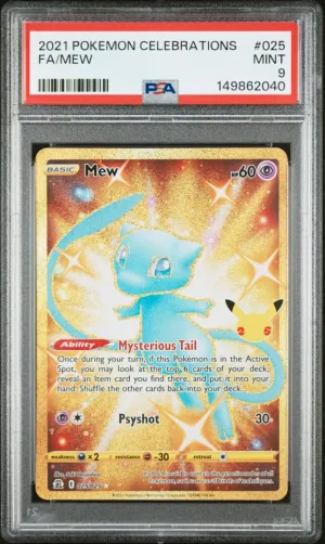 2021 Pokemon Celebrations Full Art Mew #025 PSA 9