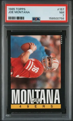 1985 Topps #157 Joe Montana PSA 7
