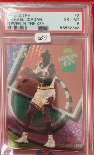 1993 Ultra Power In The Key Michael Jordan Power In The Key PSA 6 #2