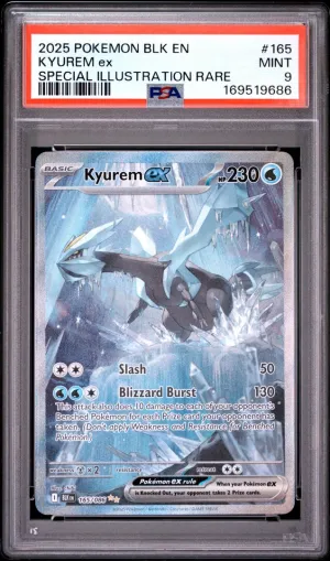 2025 Pokemon Black Bolt Kyurem Ex Special Illustration Rare #165 PSA 9