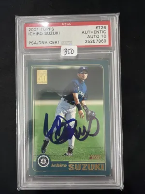 2001 Topps Ichiro Suzuki PSA AUTHENTIC #726