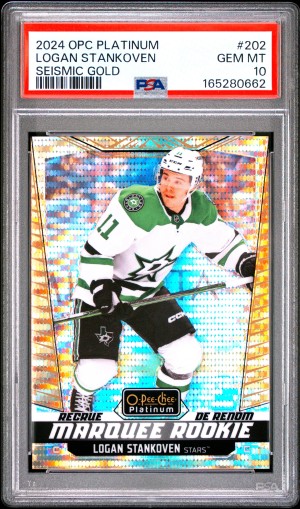 2024 Upper Deck O-Pee-Chee Platinum Logan Stankoven Seismic Gold PSA 10