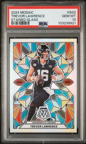 2024 Panini Mosaic Stained Glass Trevor Lawrence PSA 10