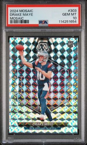 2024 Panini Mosaic Drake Maye Mosaic PSA 10